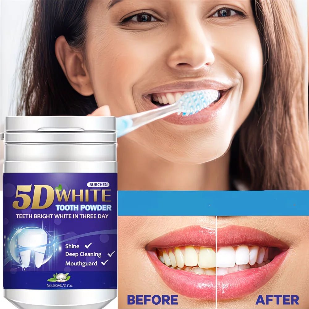 20% OFF 5D Teeth Whitening Powder With Fresh Mint Flavor - C0D + Free Delivery! - Image 6
