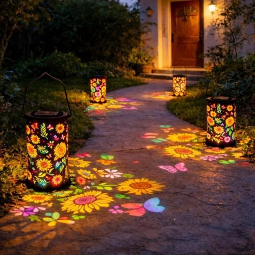 🔥SPECIAL OFFER 49% DISCOUNT-🌞Colorful solar garden lantern with sunflower design