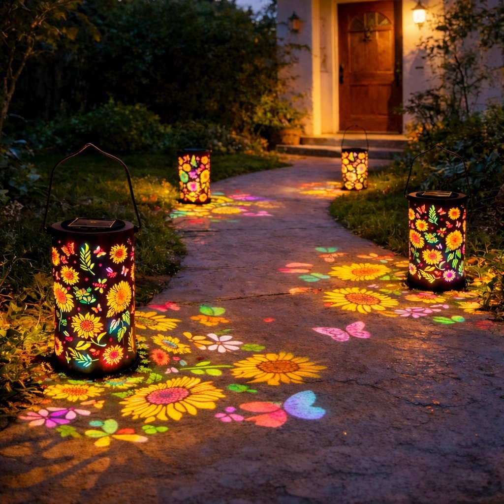 🔥SPECIAL OFFER 49% DISCOUNT-🌞Colorful solar garden lantern with sunflower design