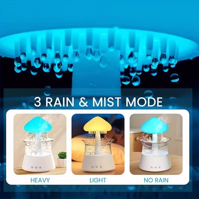 50% Sale Off Today on Mushroom Lamp with Rain Cloud Aromatherapy Oil Diffuser - Image 2
