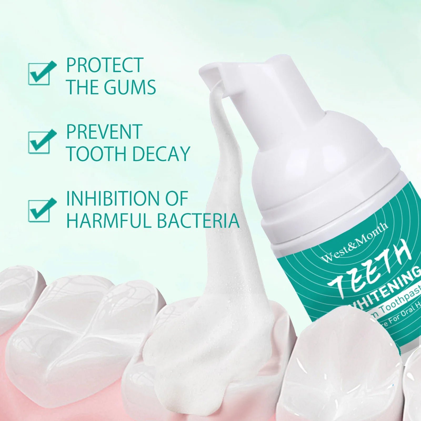 White Foam Toothpaste - Image 3
