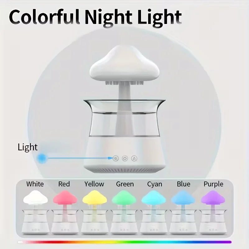 50% Sale Off Today on Mushroom Lamp with Rain Cloud Aromatherapy Oil Diffuser - Image 4